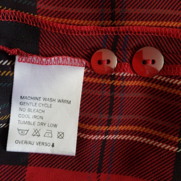 Vtg Liz Claiborne collection plaid sheer unisex 14 - Picture 6 of 6